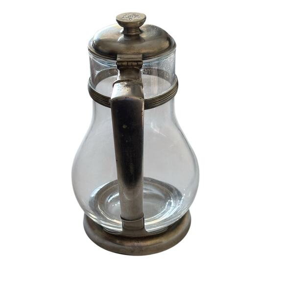 International Silver Company Hilton Hotel 6-C-201 Silver And Glass Pitcher Vtg - Picture 5 of 8